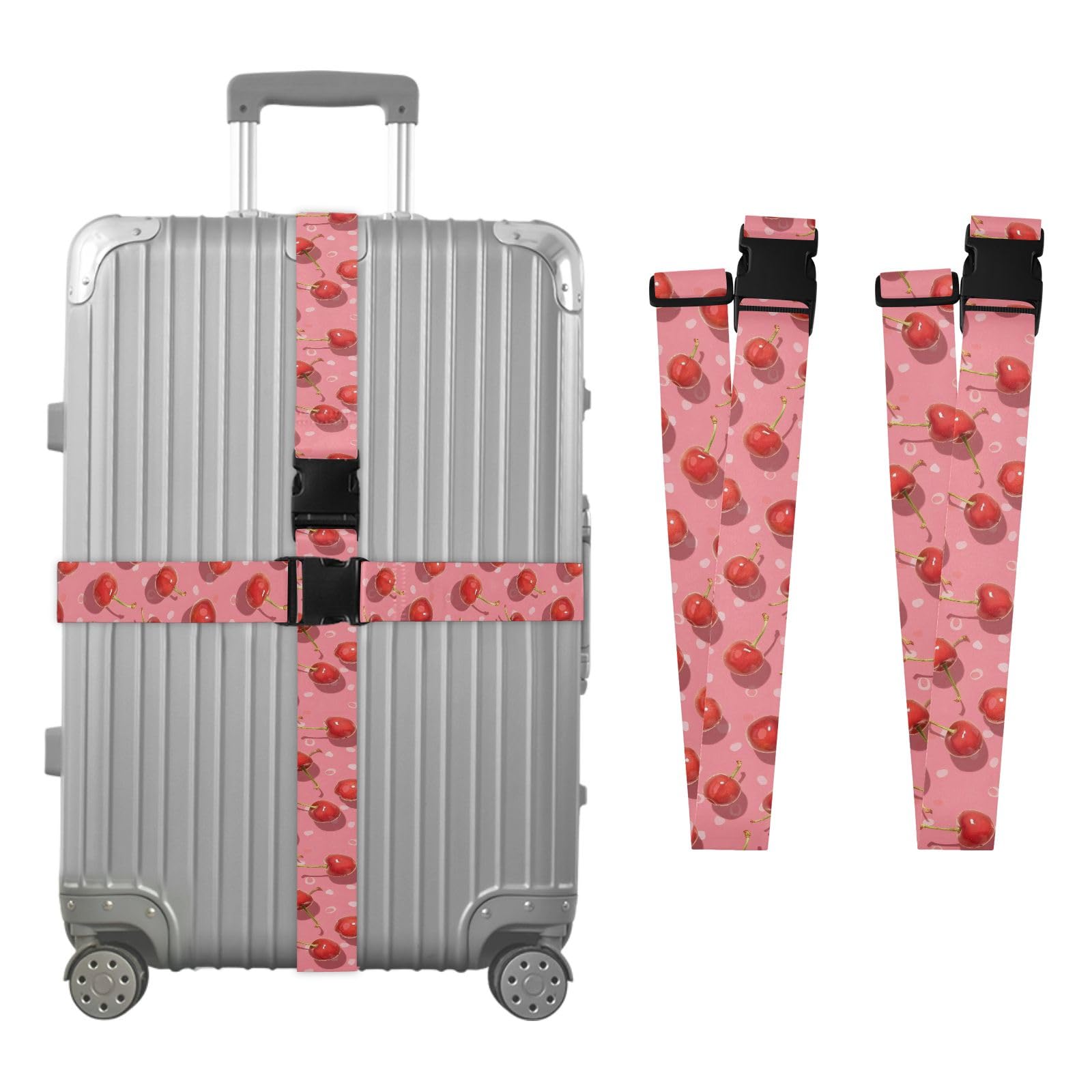 Amazon.com: Fresh Cherry Luggage Straps for Suitcases Luggage Belt